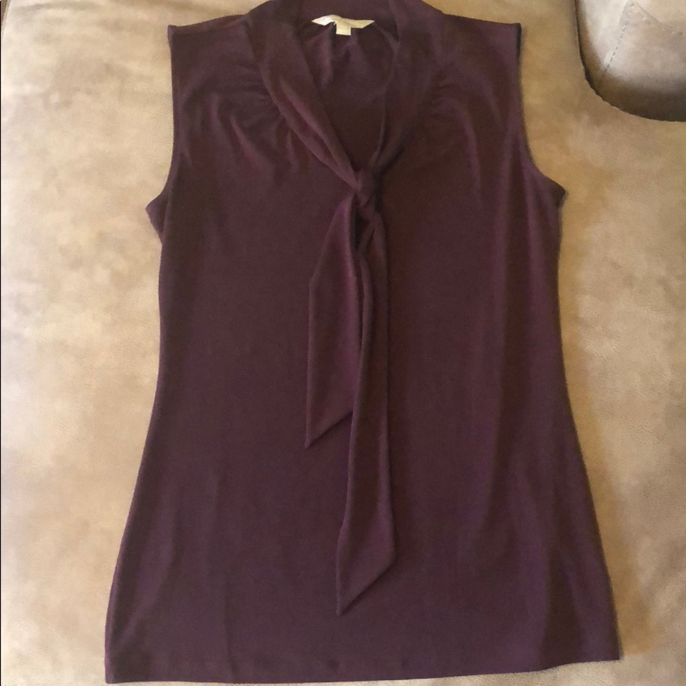 Tie neck Blouse - wine red